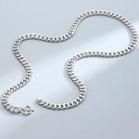 Cuban Link Chain Solid Sterling Silver Cuban Chain Necklace for Men Women Unisex